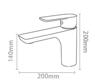 Robinet de lavabo en bronze sans trace pour petite vasque