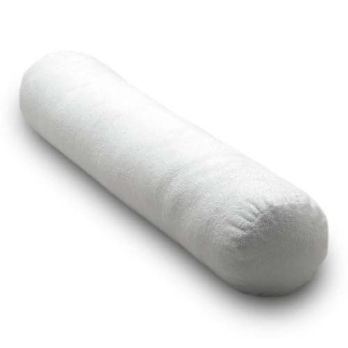 ボルスターピロー 抱き枕 直径18×長さ100cm 白パイル 日本製 ロングピロー ポリエステルわた 肌触り サラサラ 快適 円柱型 厚手 タオル生地 吸水性 吸湿性
