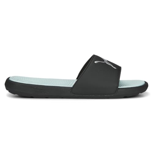 PUMA Cool Cat 2.0 Sport Women's Sandal, 6 B(M) US, Black-Silver-Aqua