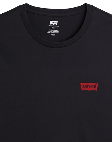 Levi's Herren 2-Pack Crewneck Graphic Tee T-Shirt, Chesthit White / Caviar, L – Ansicht 9