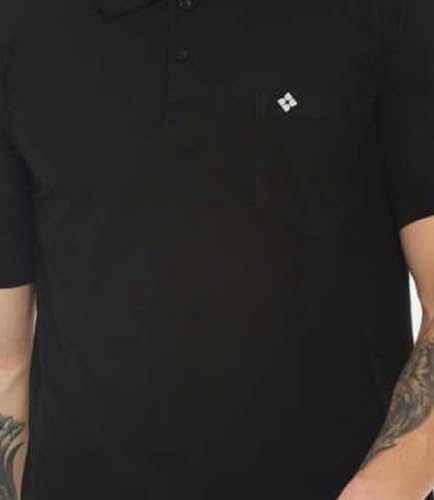 Image of Dollar Men's Pack of 1 Solid Cotton Blend Polo Neck T-Shirt