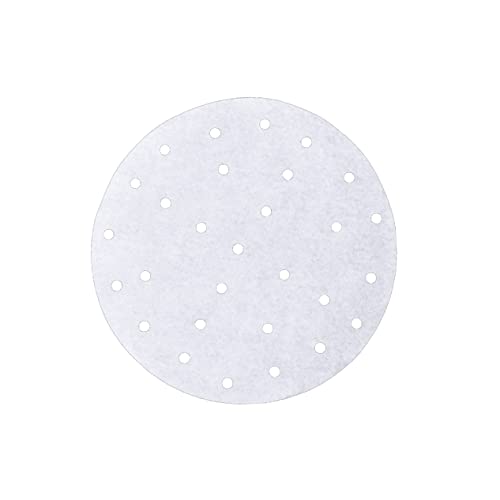 GRIRIW 100pcs/set Circular Paper Liners Sticking Steamer Paper for Air Fryer Steam Basket 9in Round Non-stick Easy Clean