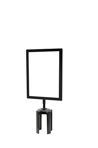 Tensabarrier - FRAME-HDSC-33-0711HD-V - Frame w/Heavy Duty Sign Cone Black 7x11 Heavy Duty Vertical
