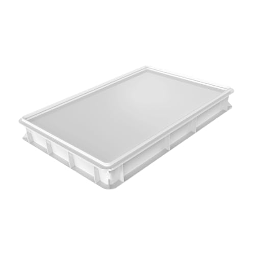DimyFew Caja para leudar Bandeja para de pizza con tapa Multifunción para panadería Despensa Refrigerador, 30 Cm X 40 Cm X 7.5