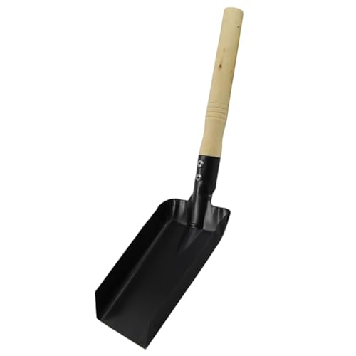 Pala de jardín, Pala de jardín Cuadrada de Hierro portátil Portable - Mano con Mango de Madera, Herramienta de jardinería eficiente para trasplante, desmalezado y Suelo en Movimiento
