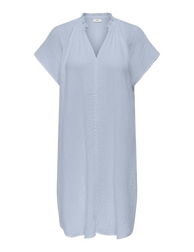 Robe à col en V fluide pour masquer les rondeurs avec élégance