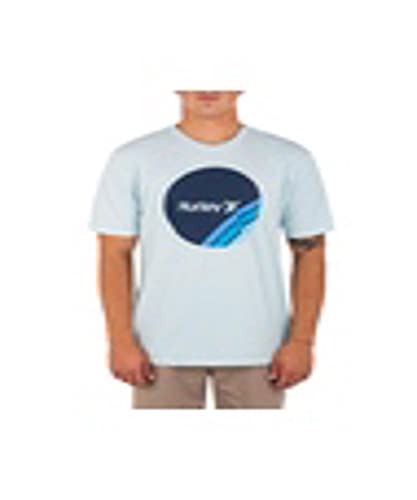Hurley Mens Everyday Washed One & Only Retro Circle T-Shirt, Glacier Blue, M