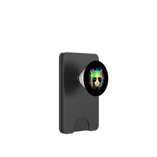 Funny Kitten Colourful Rainbow Rave Music DJ Cat PopSockets PopWallet for MagSafe