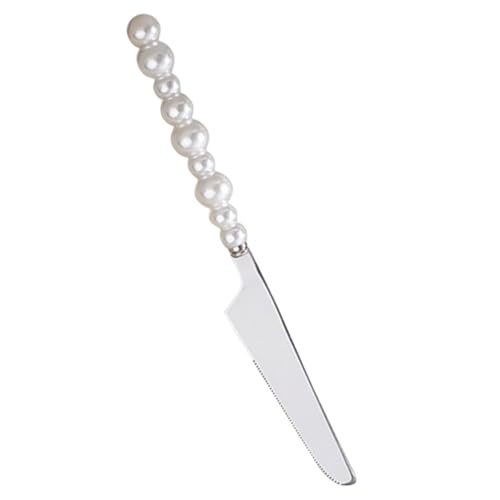 GRIRIW Western Metal Cutlery Pearl Shape Cutlery Set Pink Spoons and Forks Set Small Silverware Pasta Dinnerware