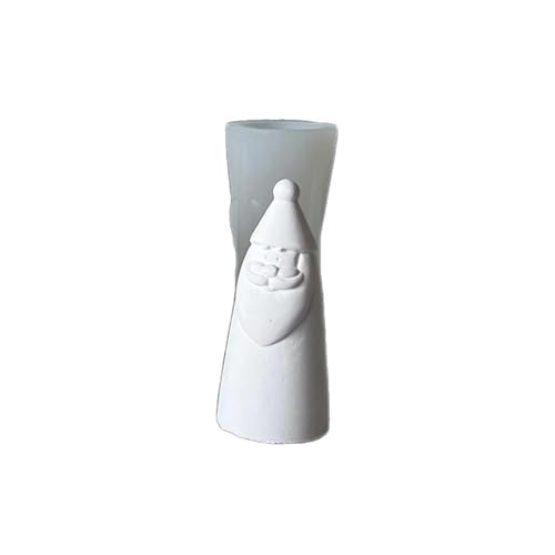 omiinitio Molde de silicona de estatua de Santa para resina epoxi hecha a mano jabón de velas dulces fabricación de chocolate molde de fondant moldes para chocolate