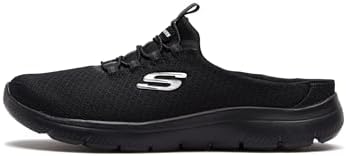 Skechers Women's Summits Open Back Sneaker Black 8.5 Medium US