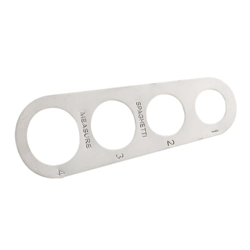 IMIKEYA Outil de Mesure Spaghetti en Acier Inoxydable 4 Trous pour Portions Précises Ustensile Cuisine Solide Règle Spaghetti Pratique pour Cuisiner Pâtes et Nouilles Adapté Usage