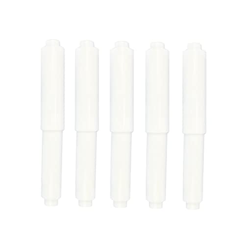 HEMOTON Toilet Paper Roller Paper Roller Core 5 Pack Plastic Replacement for Commercial Bathroom Dispenser