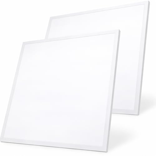 M Ledme - Pack de 2 Panel LED 60X60 cm 42W, Blanco Frío 6000K,4200 lumenes, Driver Incluido, Empotrable, Ideal para oficinas. Fácil de montar. LM5314.