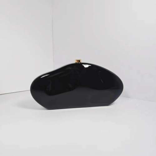 Image of Acrylic Shell Clutch Purse for Women Metallic Evening Bag Large Designer Acrylic Handbag for Wedding Party Prom