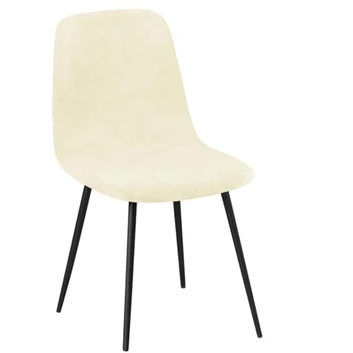 Housse de chaise réglable en velours pour tabouret de bar à dossier court