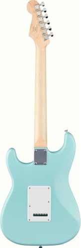 Image of Fender Squier Stratocaster Electric Guitar, Beginner Guitar, with 2-Year Warranty, Includes Free Lessons, Daphne Blue with Matte Finish