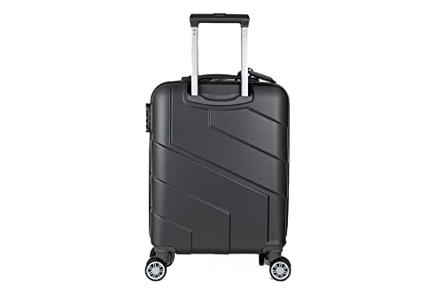 Victor Line SRL trolley Enrico Coveri handbagage 55x39x20 8 wielen Ryanair EasyJet, Grijs uitbreidbaar, 55 X 39 X 20, trolley - Image 3