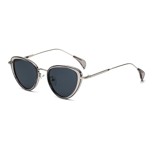 Lunettes de soleil monture métallique fine de haute qualité au design géométrique épuré