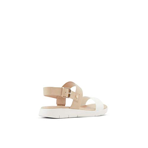 Aldo Women's Woema Flat Sandal, Bone, 8 #TOP1