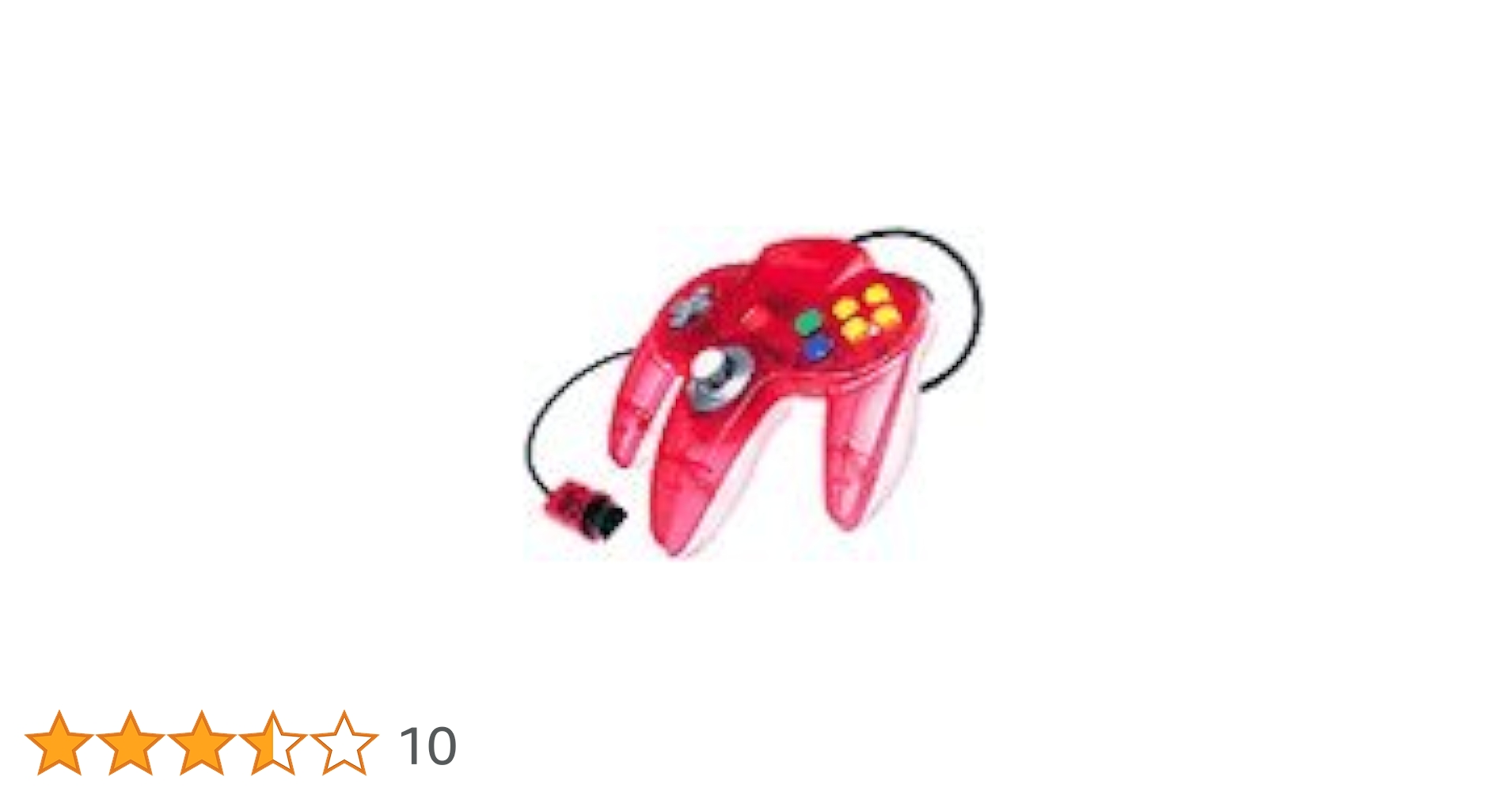 【人気色】64 クリアレッド　本体　コントローラー3つ　アダプター付き 人気色】64 クリアレッド 本体 コントローラー3つ アダプター