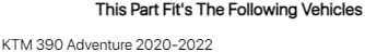 Miniatura 5 de TUSK Kit de guardabarros alto negro para KTM 390 Adventure 2020-2022