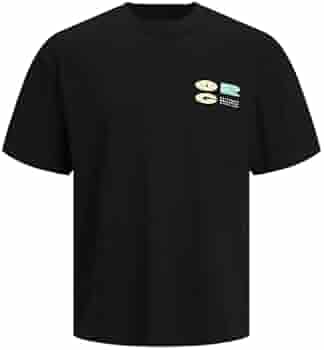 JACK & JONES Erkek JORSCOPE TEE SS CREW NECK TG Tişört Siyah XL