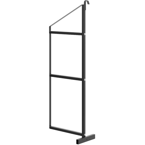 1PC Shipping Container Shelving Brackets, 1100 LBS Capacity, Adjustable 3-Tier 22 in D x 60 in H Hanging Type Steel Shipping Cargo Shelves Rack, D-Rin