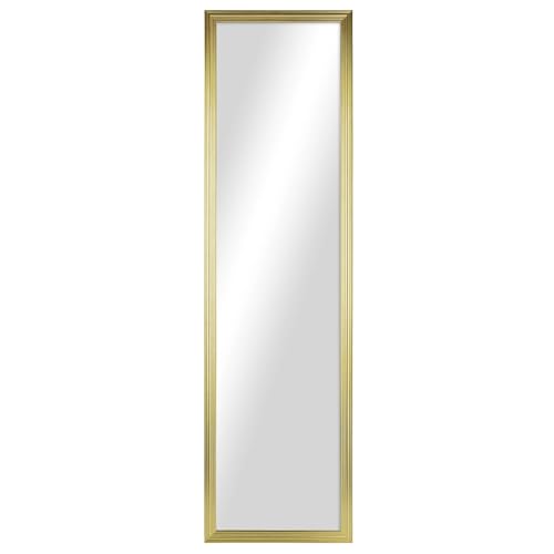 pomilerFull-Length Rectangular Mirror 13" x 49" Wall Mounted Mirror for Home Gym, Door, Bedroom, Living Room (White)