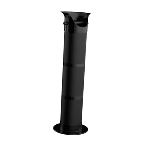 Milageto Coffee Grounds Knock Box, Floor Standing Espresso Collection Dump Bin Large Capacity Coffee Grounds Bucket for Home and Commercial Use with Removable Non-Slip Base & Knock Bar & Towel, Black
