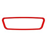 MLAHUIER Car Rear View Mirror Protector Frame, Rearview Mirror Decor Edge Guard Compatible with Model 3 Y, Silicone Interior Rearview Mirror Decorative Accessories(Red)