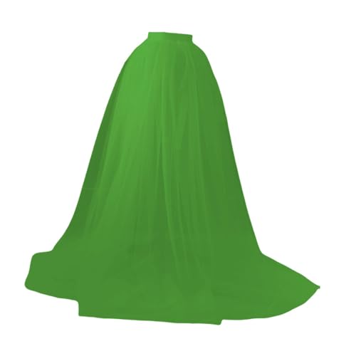 Women Mesh Tulle Tutu Skirt Thin Skirt Trendy Maxi Dress for Festivals Banquets Green2