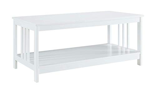 Convenience Concepts Mission Coffee Table, White