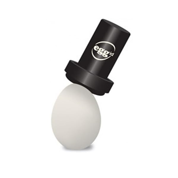 Modico Timbro Personalizzato Rotondo Per Uova Egg Id Modico - Certificato Per Gli Alimenti, Inchiostro Vari Colori, 1 Riga