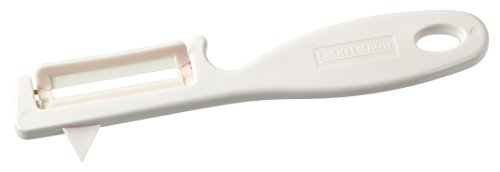 Fackelmann Pendelschäler, Sparschäler aus Keramik, Spargelschäler für Obst und Gemüse (Farbe: Weiß oder Grün - nicht frei wählbar), Menge: 1 Stück, Gemischt