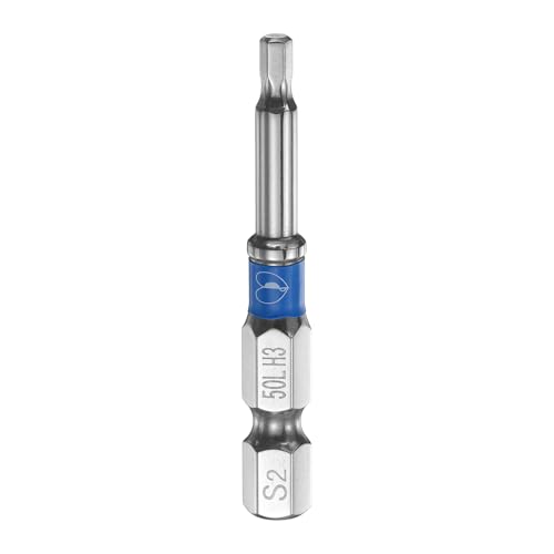 Image of sourcing map Hex Impact Screwdriver Bits 3mm (H3) Magnetic Flat Head 1/4" Hex Shank 50mm (2") Long Mirror Polishing S2 Steel Hexagon Wrench Drill Bits Electric Power Tools