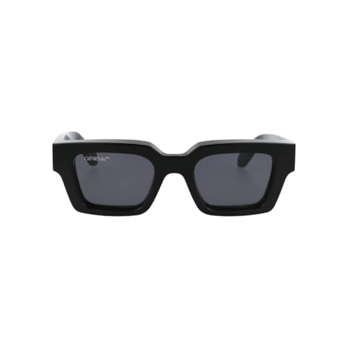 Lunettes de soleil Off-White Virgil 11007 rectangulaires noires pour homme et femme - 3