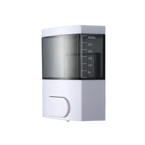FONDOTIN Refillable Wall-Mounted Soap Dispenser 300ml Liquid Soap Bottle for Bathroom