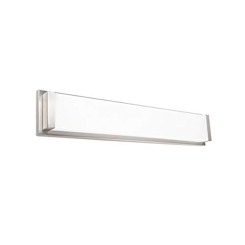 WAC Lighting, Metro 27in LED Energy Star Bathroom Vanity & Wall Light 3000K in Brushed Nickel