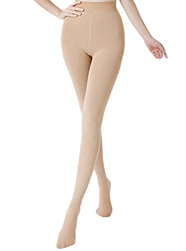Image of Pnadty Women's High Waisted Velvet Warm Elastic Tights Winter Fleece Lined Thick Leggings Pants