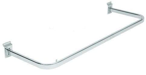  arredoterminal one Kit 2 Barre Appenderia per Pannello Dogato Lunghezza l.58 x p.38 cm per Cabina Armadio/Negozio/Arredo