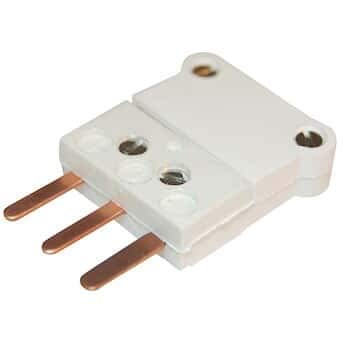 Conector RTD Digi-Sense blanco AO-18527-85 macho de 3 aspas ANSI, 5 piezas