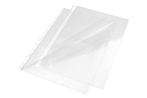 100 fundas de polipropileno resistentes transparentes para archivar documentos A4 3