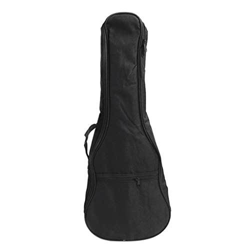 Almencla Bolsa Preta para Show de Guitarra Ukulele Case Acolchoada Mochila de Transporte, 21 polegadas
