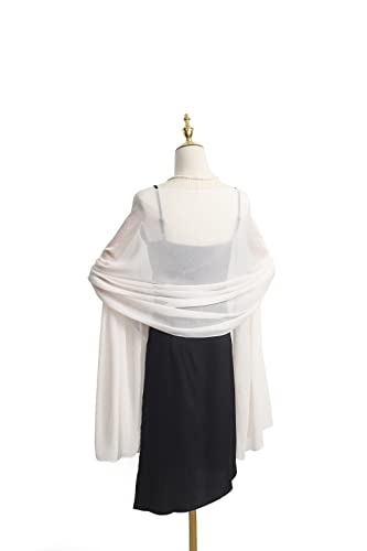STARWHISPER Women's Elegant Sparkle Chiffon Shawl Scarf for Weddings and Evening Dresses4