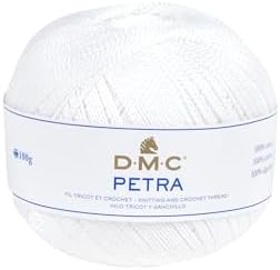 DmC Petra gomitolo di Filato, 100% Cotone, Colore: Bianco Sporco, Misura: 5
