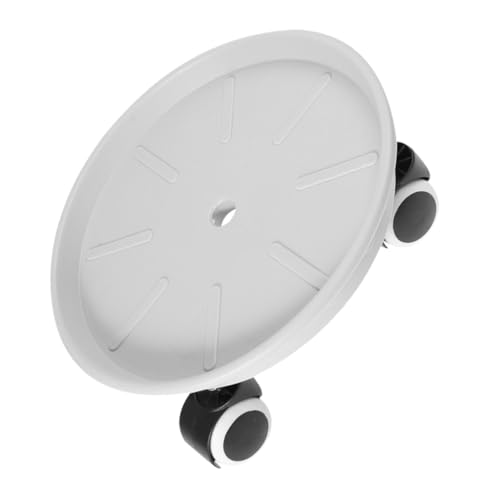 Kisangel Supporto per Piante Ruote Portavasi da Giardino Vassoio Drenante Ø30 Cm in Pp Resistente, Base Mobile per Vasi Grandi da Interno Ed Esterno, Struttura Stabile per Piante Pesanti
