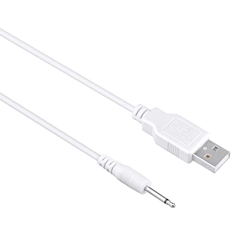 J-ZMQER 3ft White USB Power Adapter Charger Cable Lead Compatible with CNHIDEE Mini Wireless Wand Massager