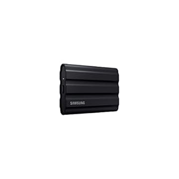 SAMSUNG T7 Shield 1 TB, até 1050 MB/s, USB 3.2 Gen2, resistente, classificação IP65, para fotógrafos, criadores de conteúdo e jogos, unidade de estado sólido externa portátil (MU-PE1T0S/AM, 2022),