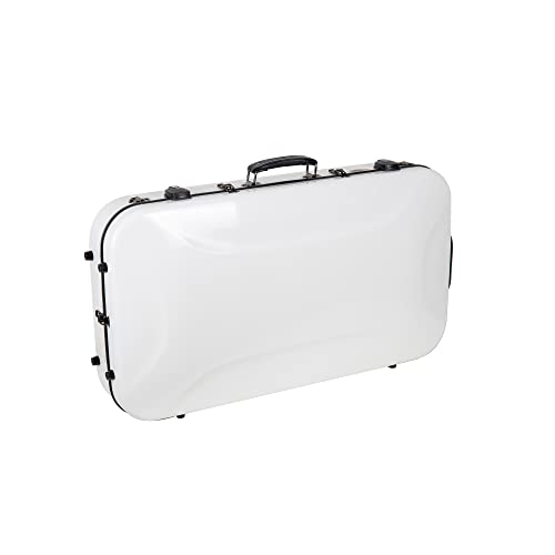 Crossrock Deluxe Fiberglass Double Case with TSA Lock for one 15~16.5 Viola and one 4/4 Full-Size Violin Includes Protective Blanket,Hygrometer,Removable Shoulder Straps-White (CRF2020DVLWT) by Crossrock - Image 4